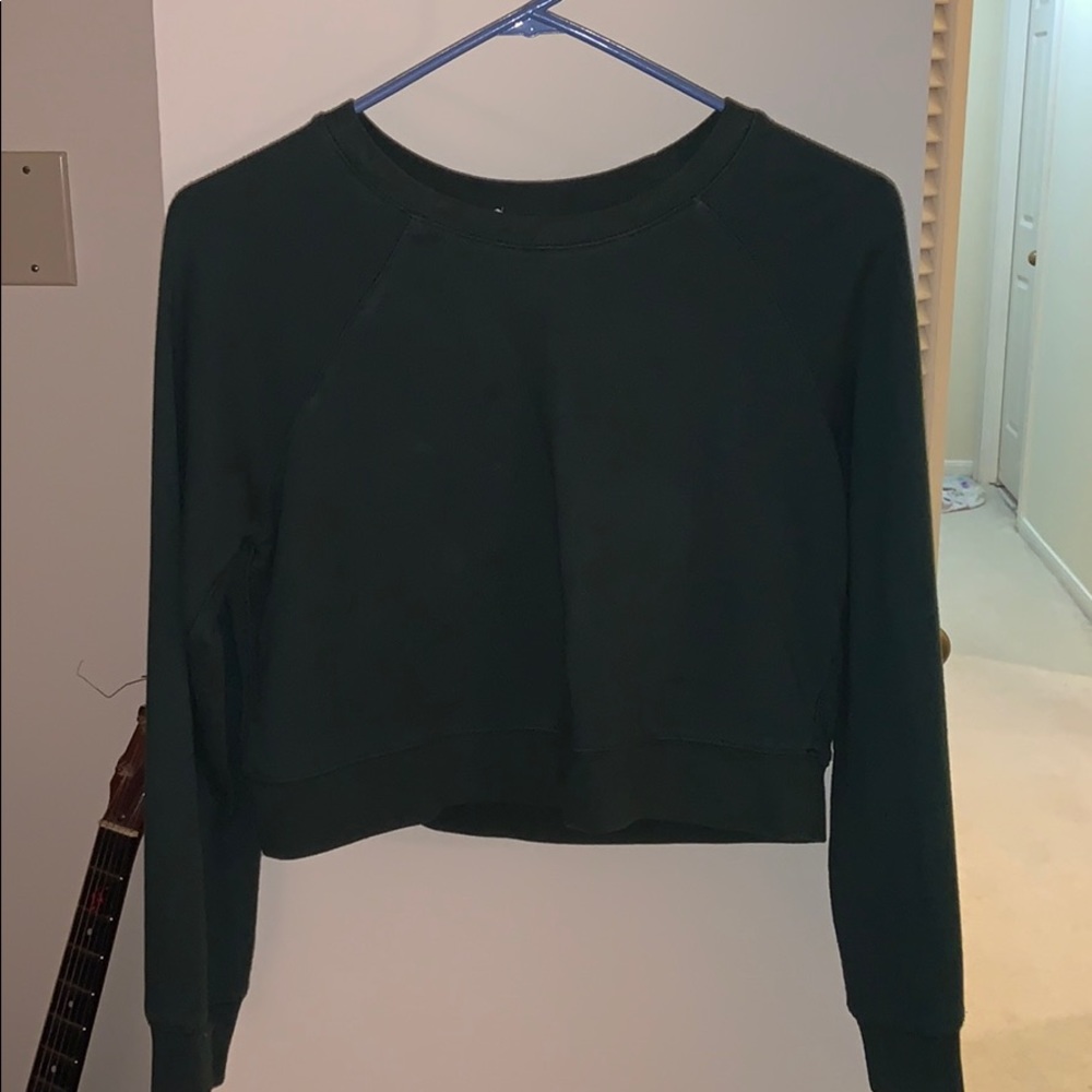 Cropped cotton sweater